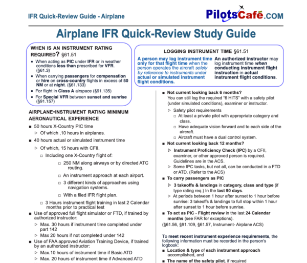 PilotsCafe's IFR Quick-Review Study Guide - Image 3